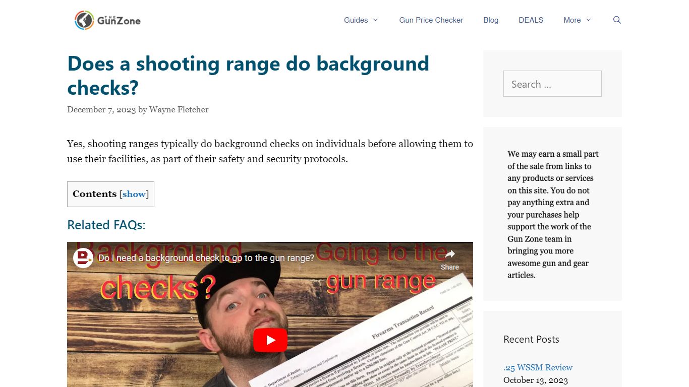 Does a shooting range do background checks? | TheGunZone