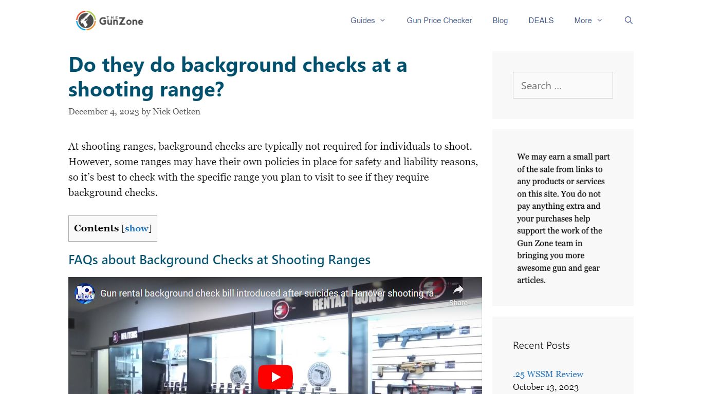 Do they do background checks at a shooting range? | TheGunZone